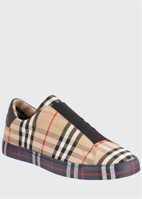 burberry mens sneakers on sale|burberry slip on flat sneakers.